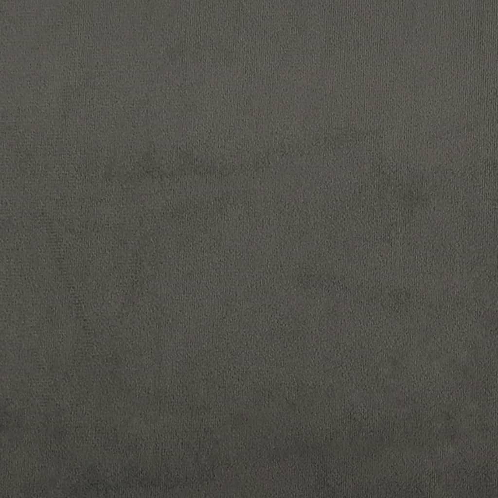 vidaXL Łóżko kontynentalne z materacem, ciemnoszare, 120x190cm aksamit