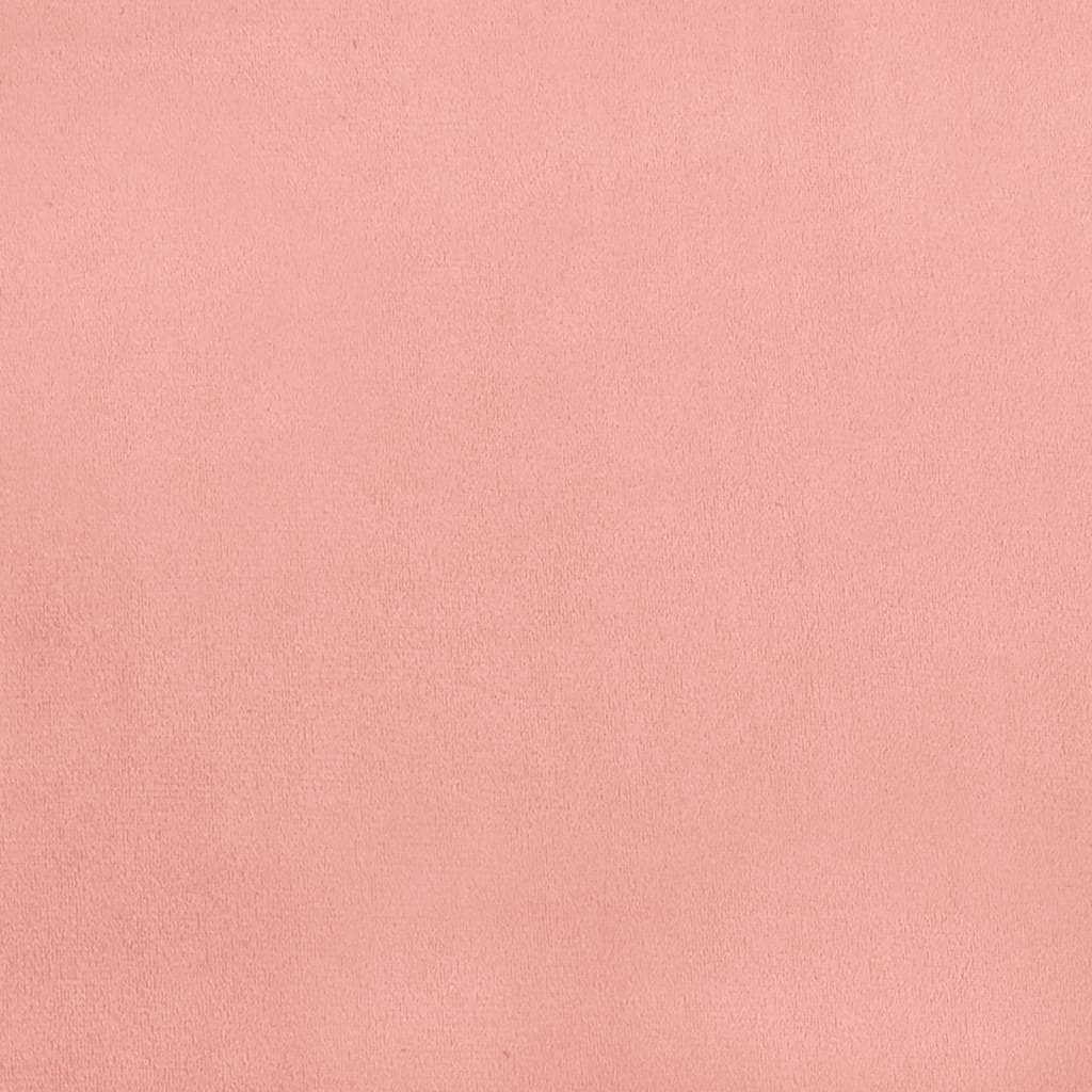 vidaXL Łóżko kontynentalne z materacem, różowe, 120x190 cm, aksamit