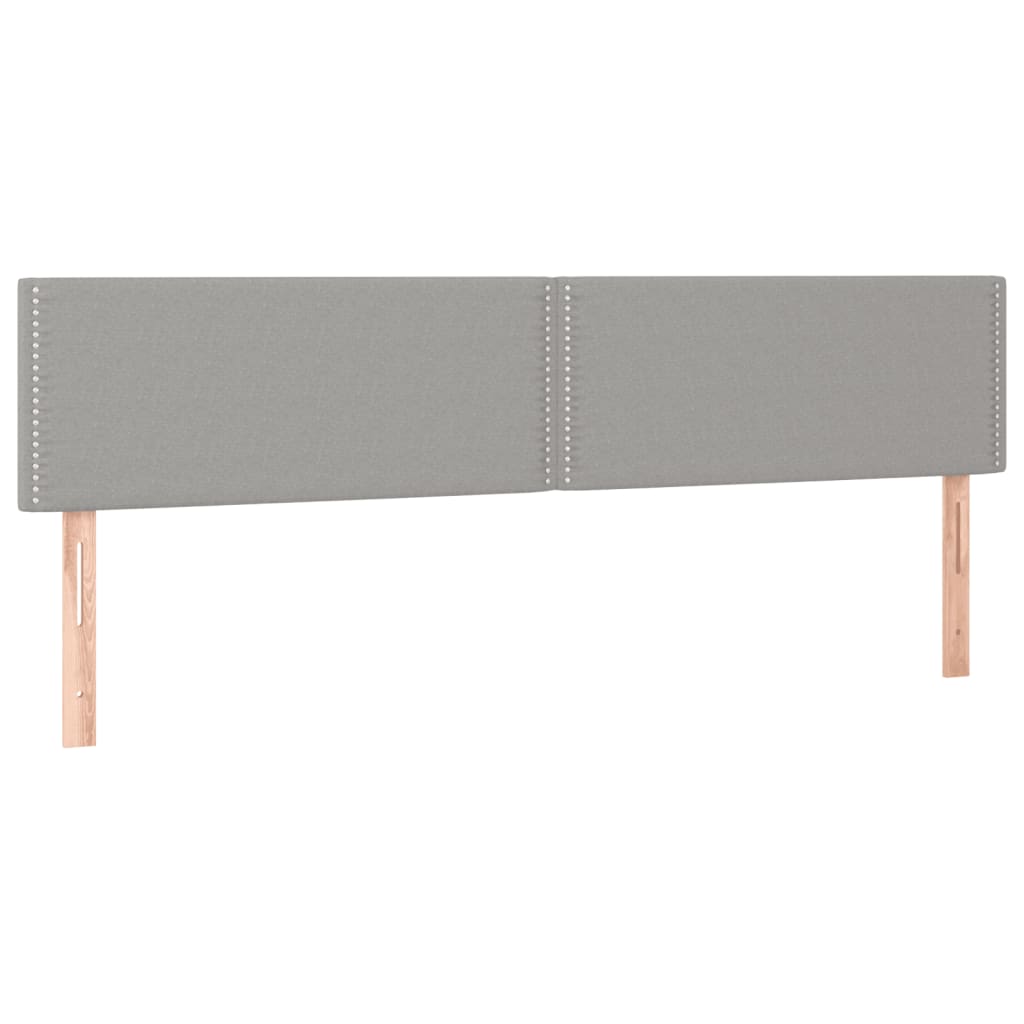 vidaXL Łóżko kontynentalne z materacem, jasnoszare, 120x190 cm tkanina