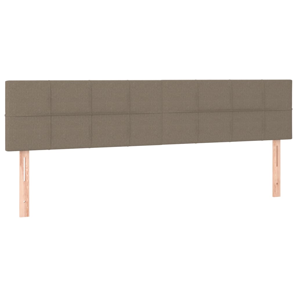 vidaXL Łóżko kontynentalne z materacem, taupe, 120x190 cm, tkanina