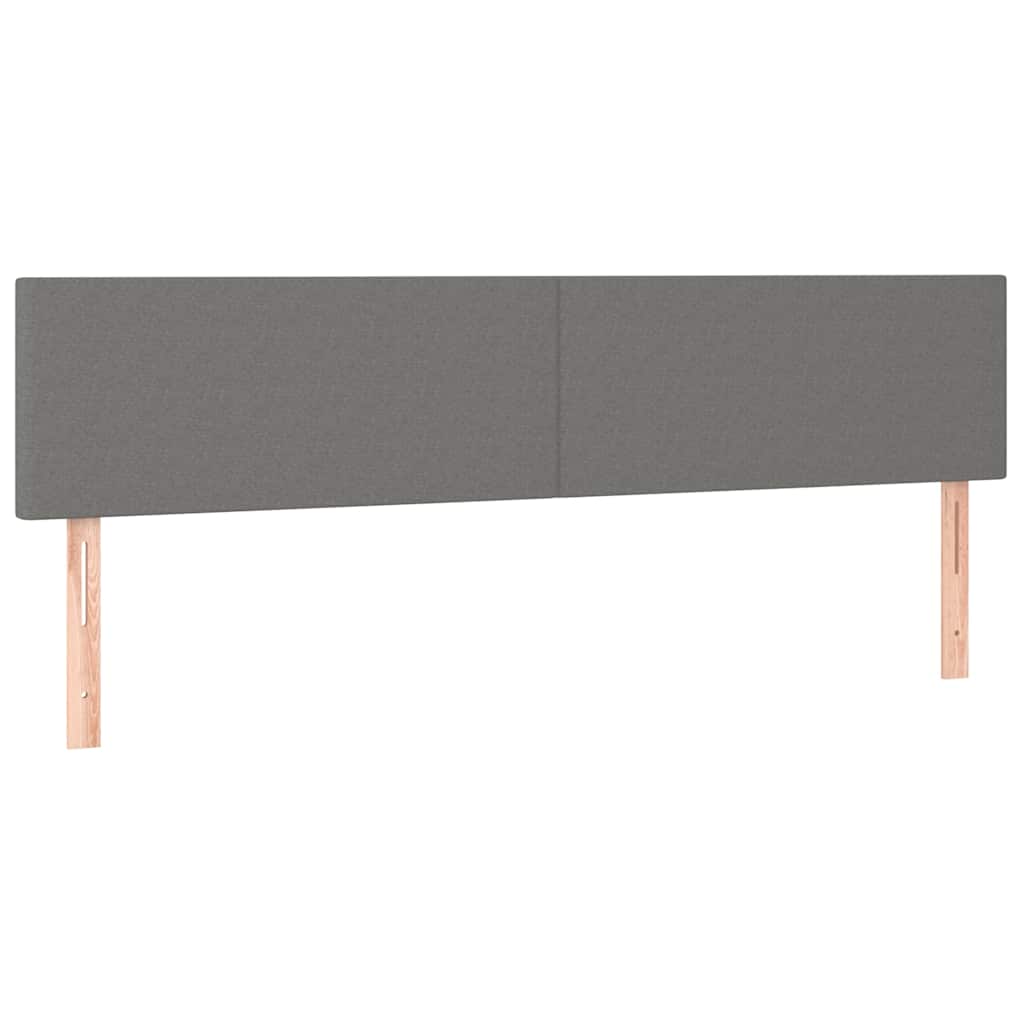 vidaXL Łóżko kontynentalne z materacem, ciemnoszare, 120x190cm tkanina