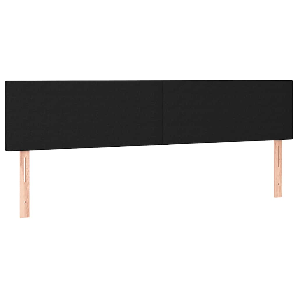 vidaXL Łóżko kontynentalne z materacem, czarne, 120x190 cm, tkanina