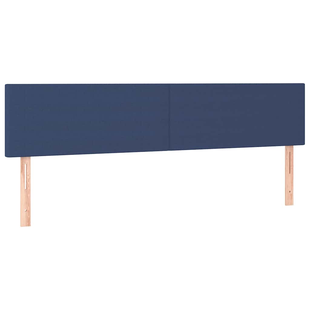 vidaXL Łóżko kontynentalne z materacem, niebieskie, 120x190cm, tkanina