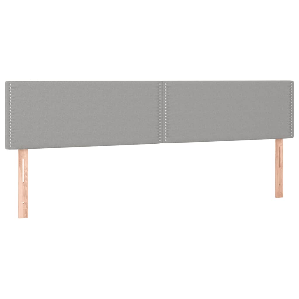 vidaXL Łóżko kontynentalne z materacem, jasnoszare, 120x190 cm tkanina