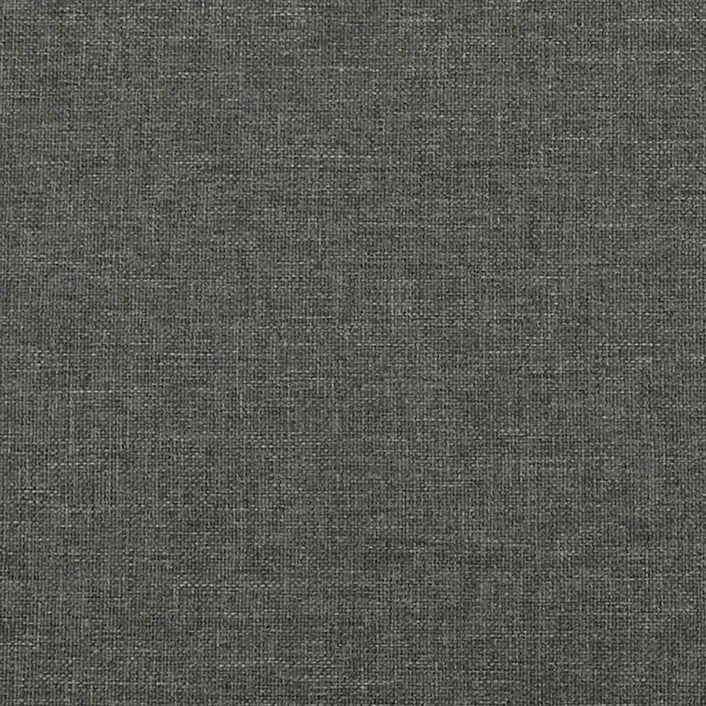 vidaXL Łóżko kontynentalne z materacem, ciemnoszare, 120x190cm tkanina
