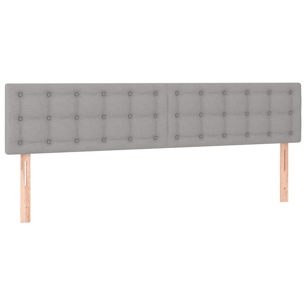 vidaXL Łóżko kontynentalne z materacem, jasnoszare, 120x190 cm tkanina