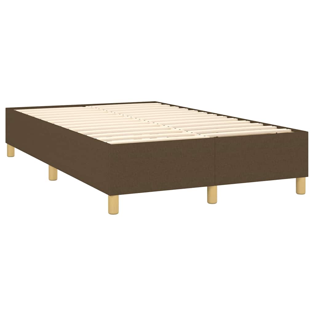 vidaXL Łóżko kontynentalne z materacem, ciemnobrązowe, 120x190 cm