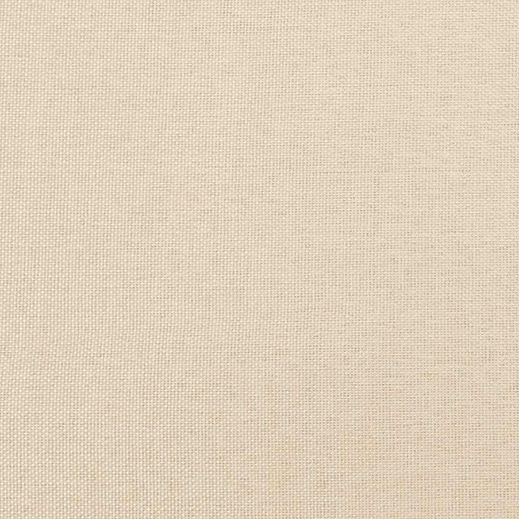 vidaXL Łóżko kontynentalne z materacem, kremowe, 120x190 cm, tkanina