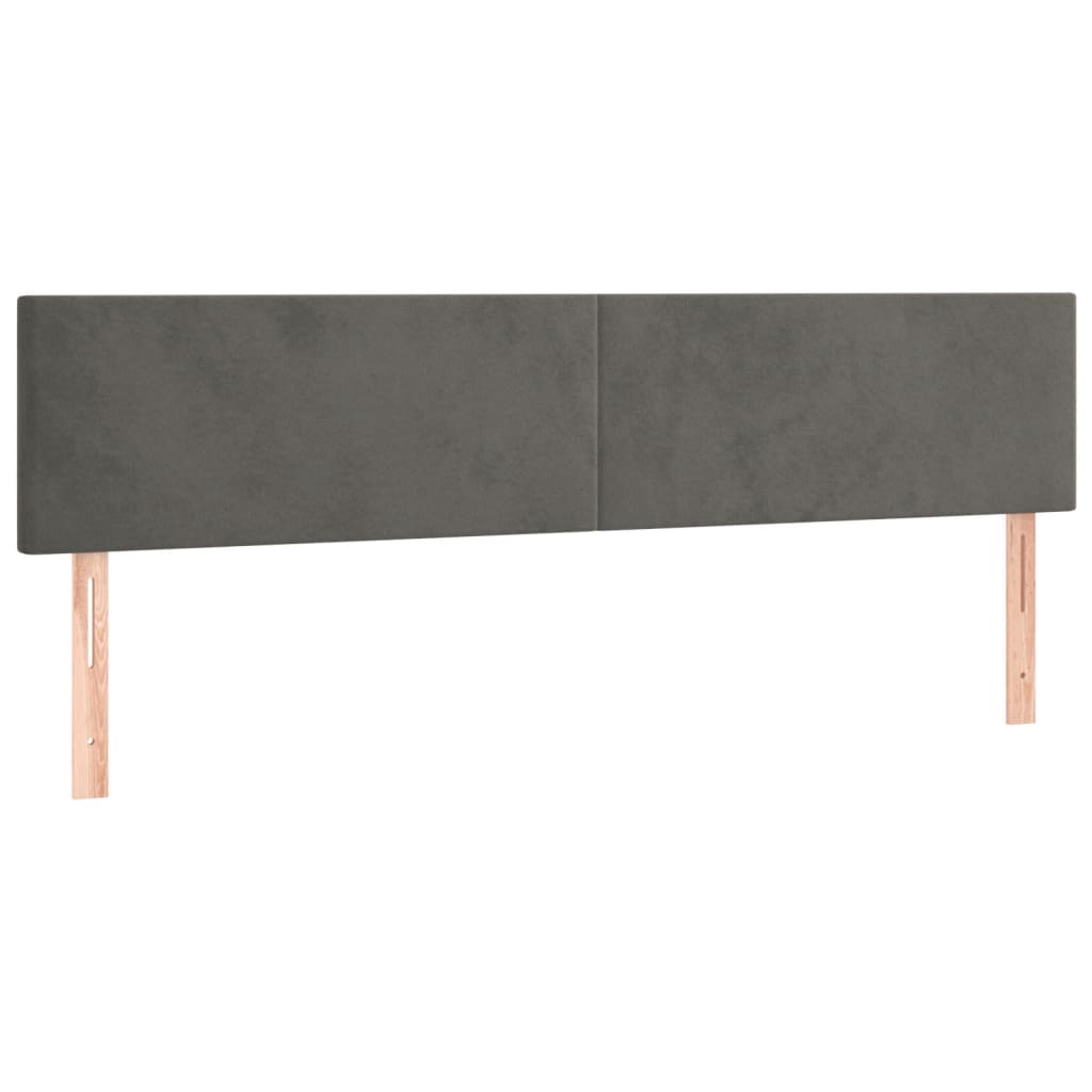 vidaXL Łóżko kontynentalne z materacem, ciemnoszare, 120x190cm aksamit