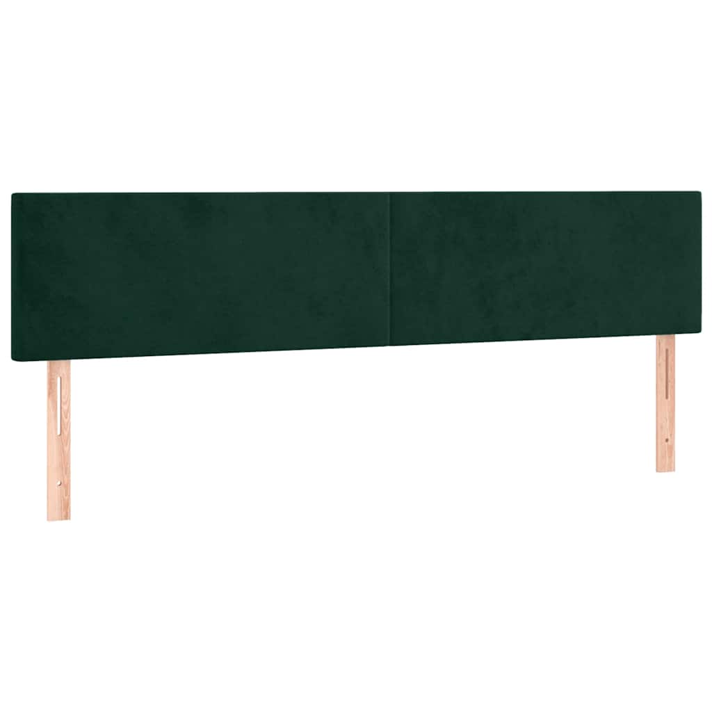 vidaXL Łóżko kontynentalne z materacem, ciemnozielone, 120x190 cm