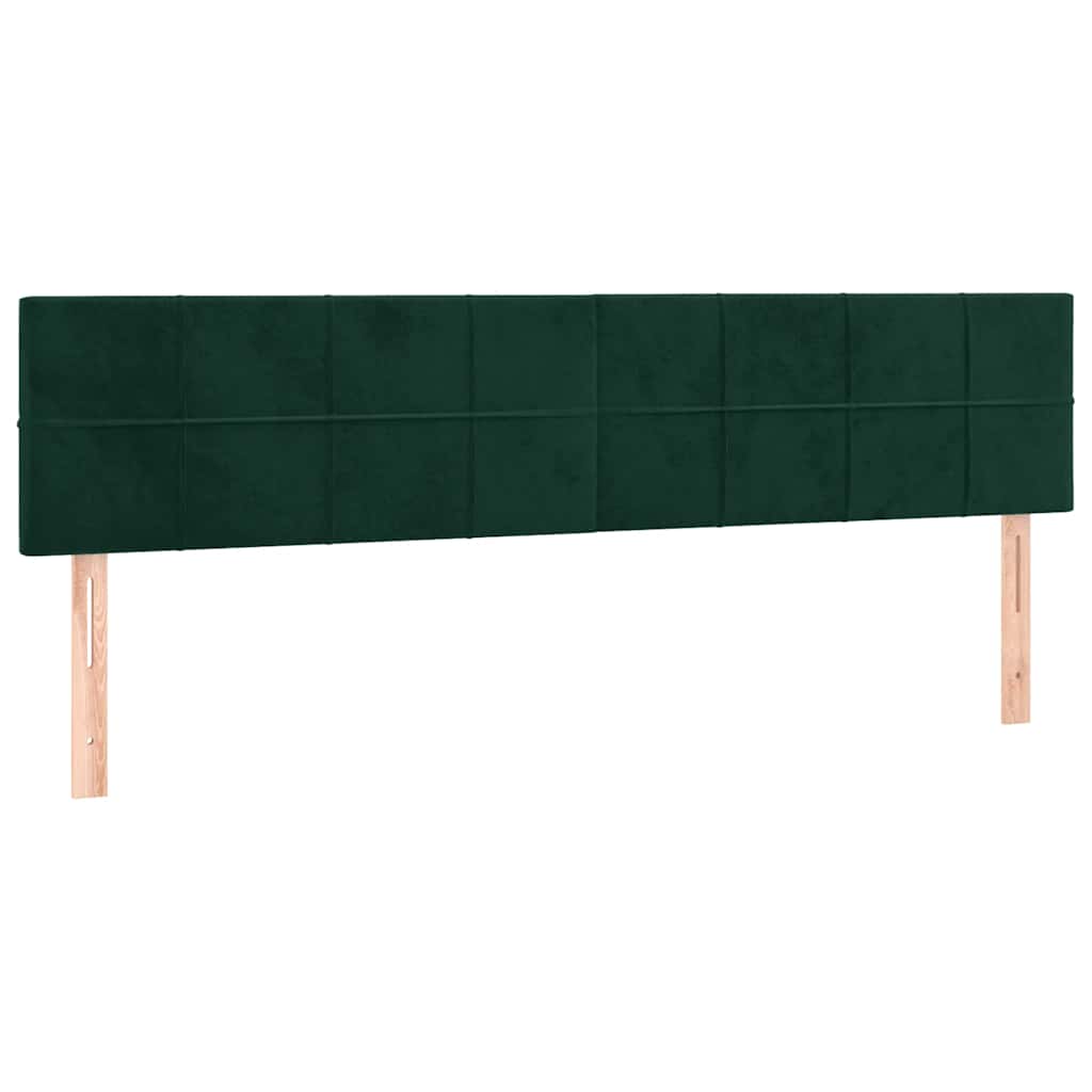 vidaXL Łóżko kontynentalne z materacem, ciemnozielone, 120x190 cm
