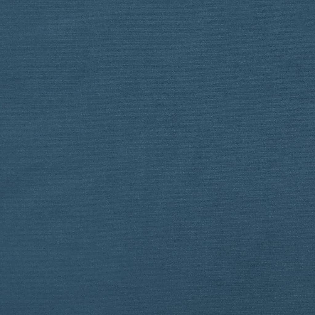 vidaXL Łóżko kontynentalne z materacem, ciemnoniebieskie, 120x190 cm