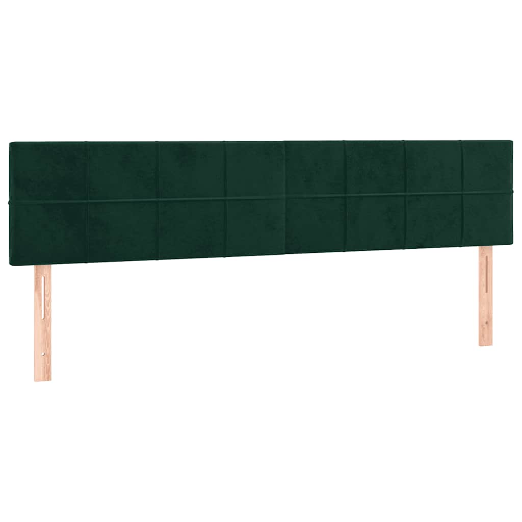 vidaXL Łóżko kontynentalne z materacem, ciemnozielone, 120x190 cm