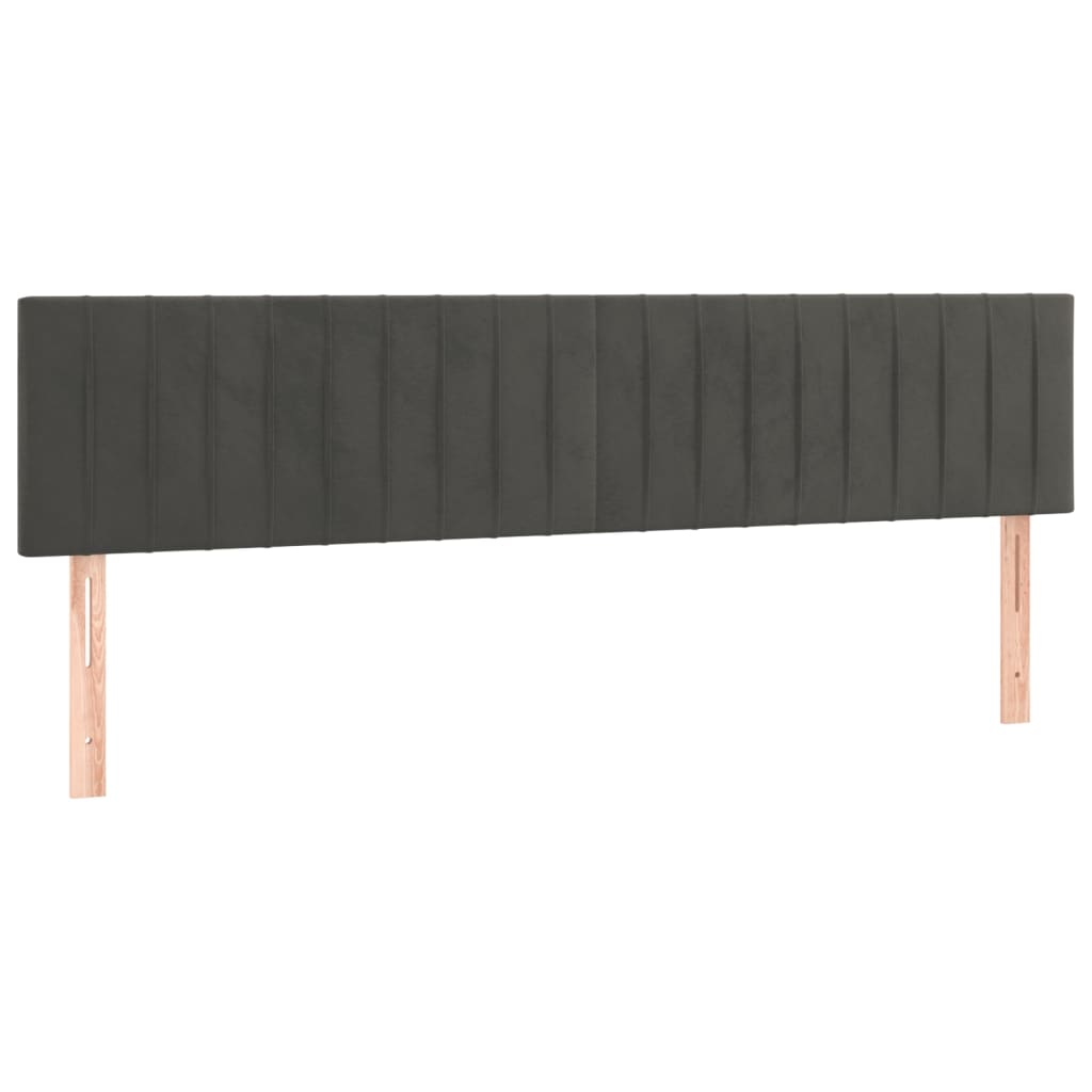 vidaXL Łóżko kontynentalne z materacem, ciemnoszare, 120x190cm aksamit