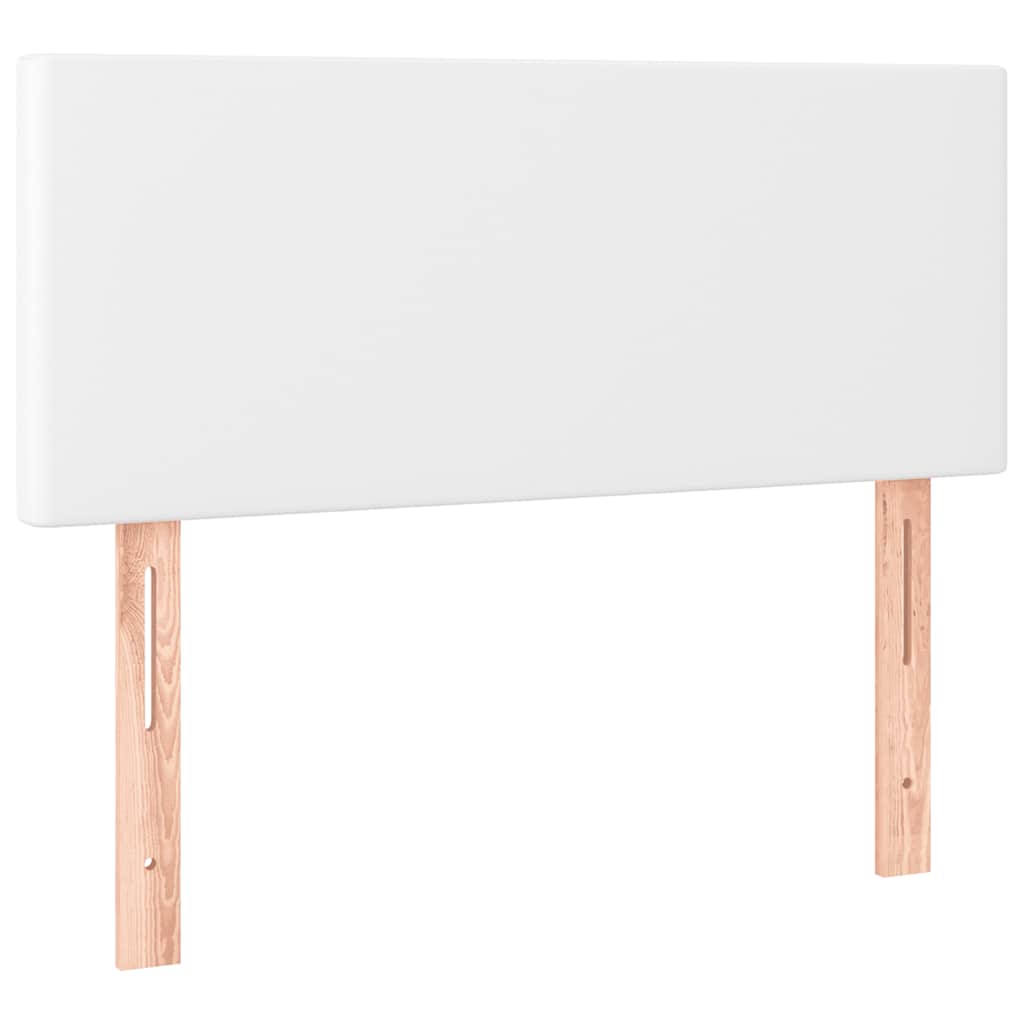 vidaXL Łóżko kontynentalne z materacem i LED, białe, 120x190 cm
