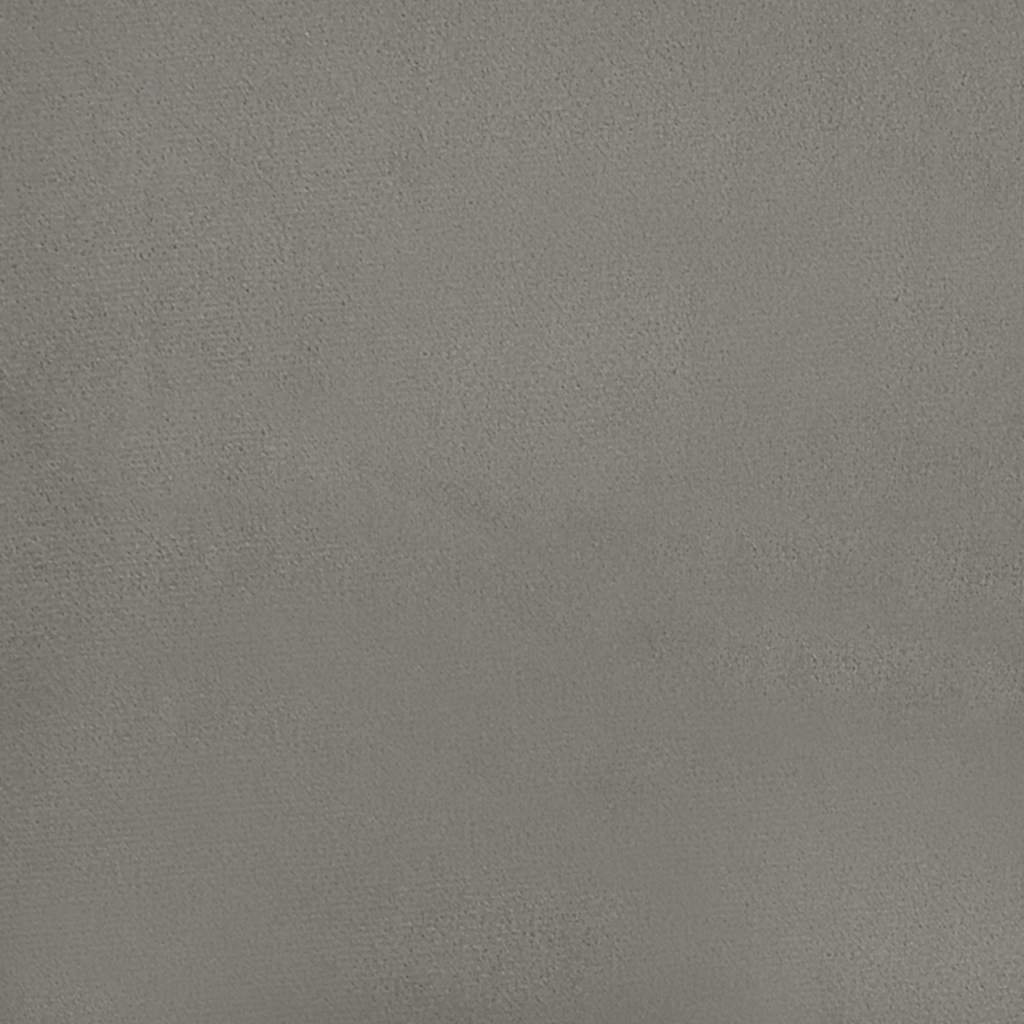 vidaXL Łóżko kontynentalne z materacem i LED, jasnoszare, 120x190 cm