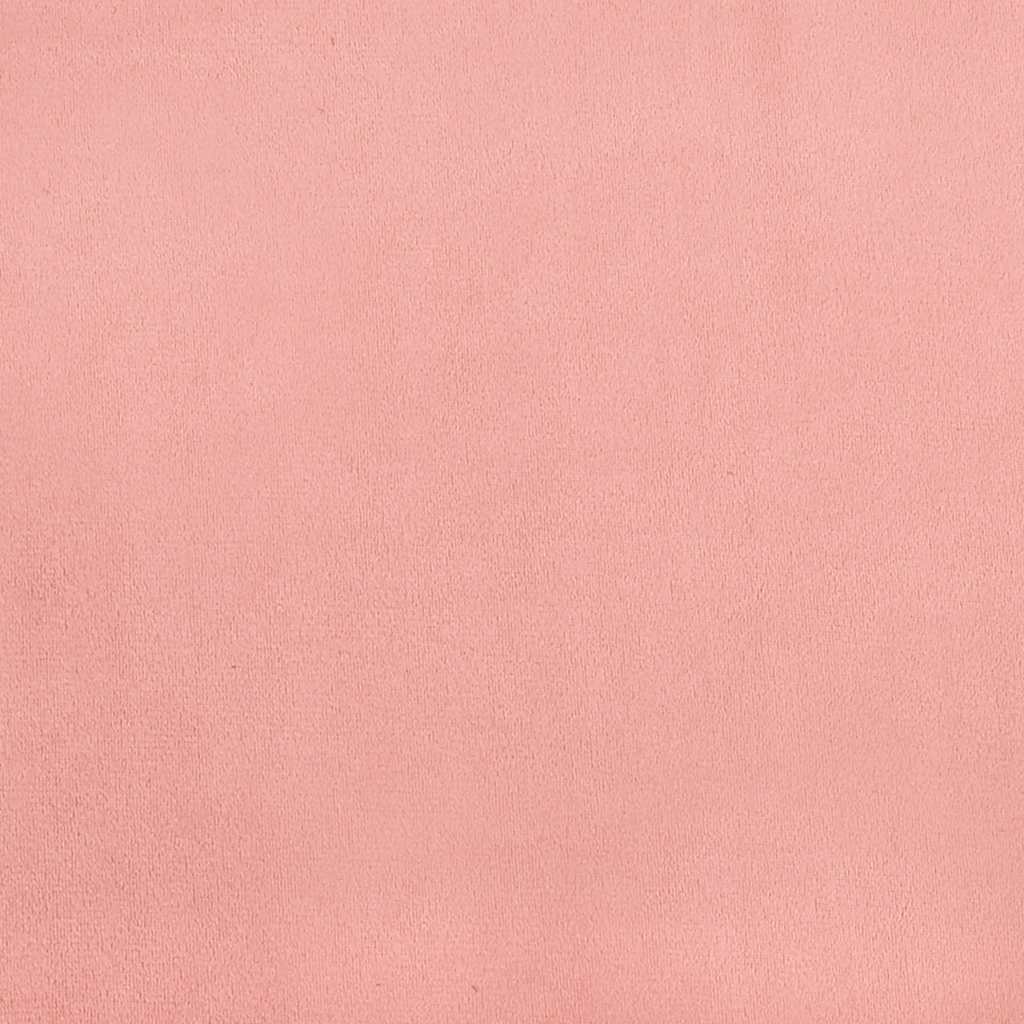 vidaXL Łóżko kontynentalne z materacem i LED, róż, 120x190 cm, aksamit