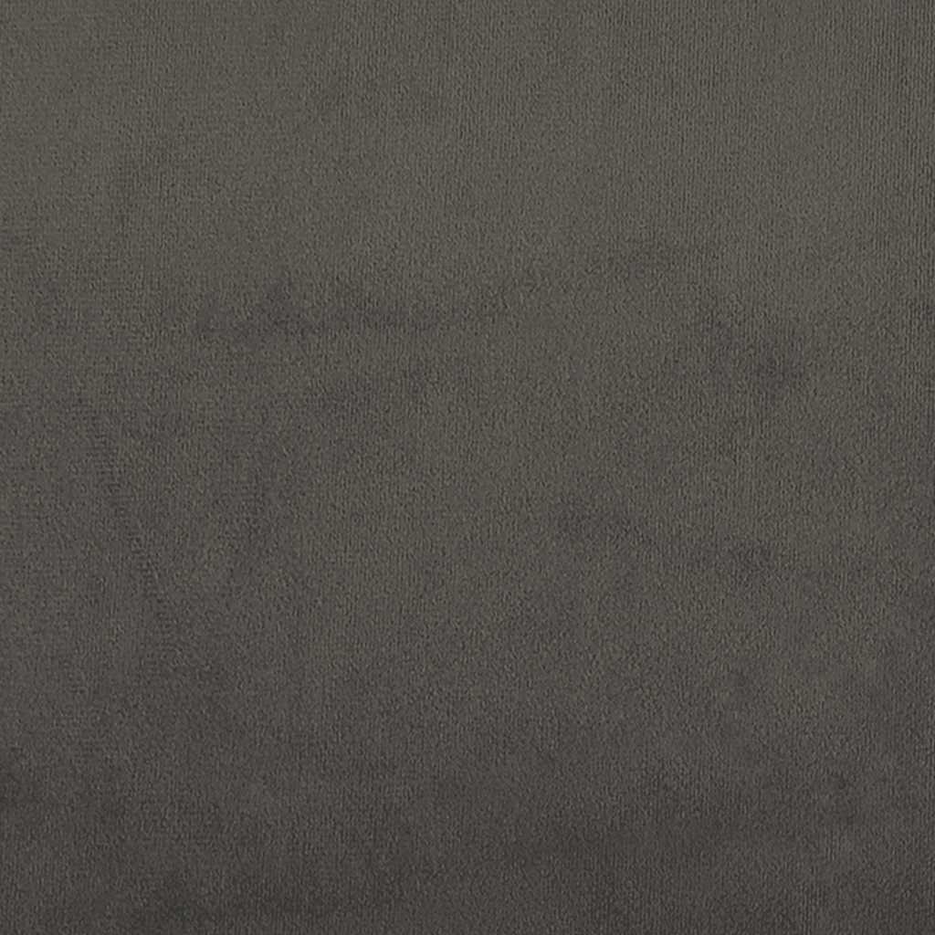 vidaXL Łóżko kontynentalne z materacem i LED, ciemnoszare, 120x190 cm