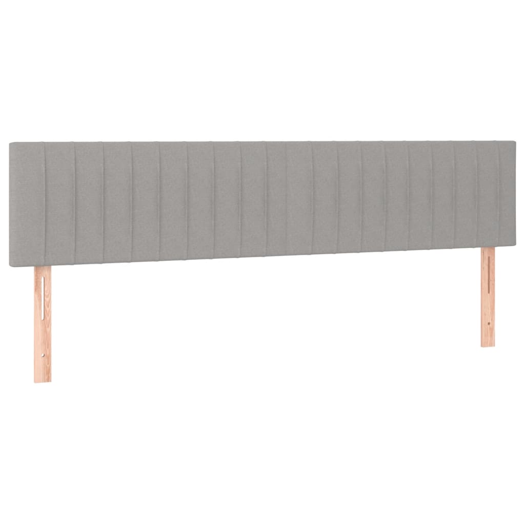 vidaXL Łóżko kontynentalne z materacem, jasnoszare, 120x190cm, tkanina