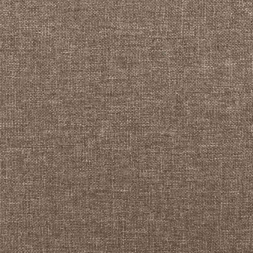 vidaXL Łóżko kontynentalne z materacem, taupe, 120x190 cm, tkanina