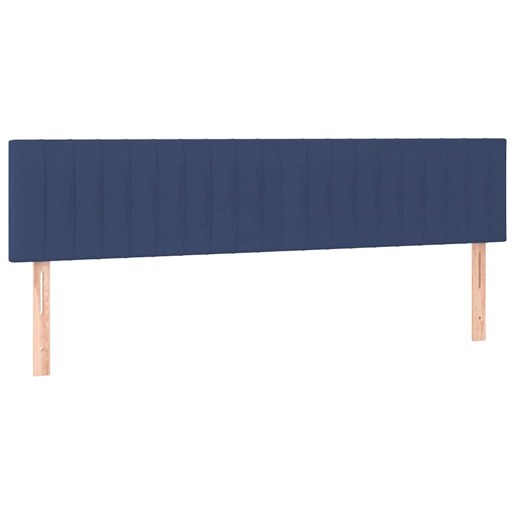 vidaXL Łóżko kontynentalne z materacem, niebieskie 120x190 cm, tkanina