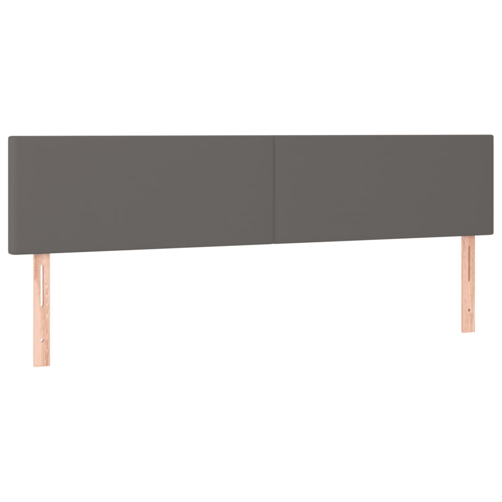 vidaXL Łóżko kontynentalne z materacem i LED, szare, 120x190 cm