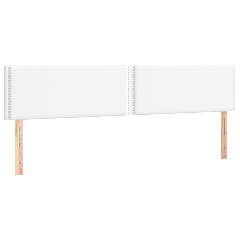 vidaXL Łóżko kontynentalne z materacem i LED, białe, 120x190 cm