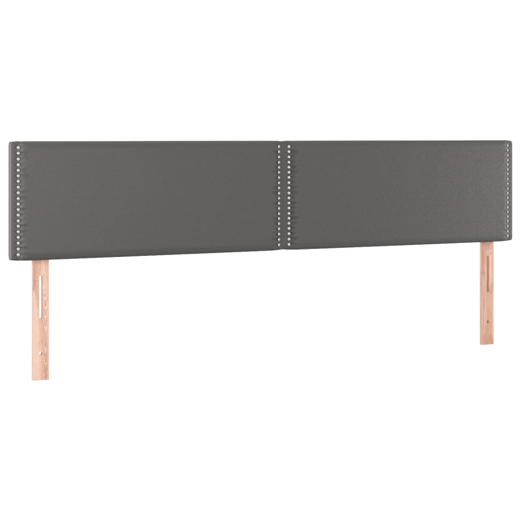 vidaXL Łóżko kontynentalne z materacem i LED, szare, 120x190 cm