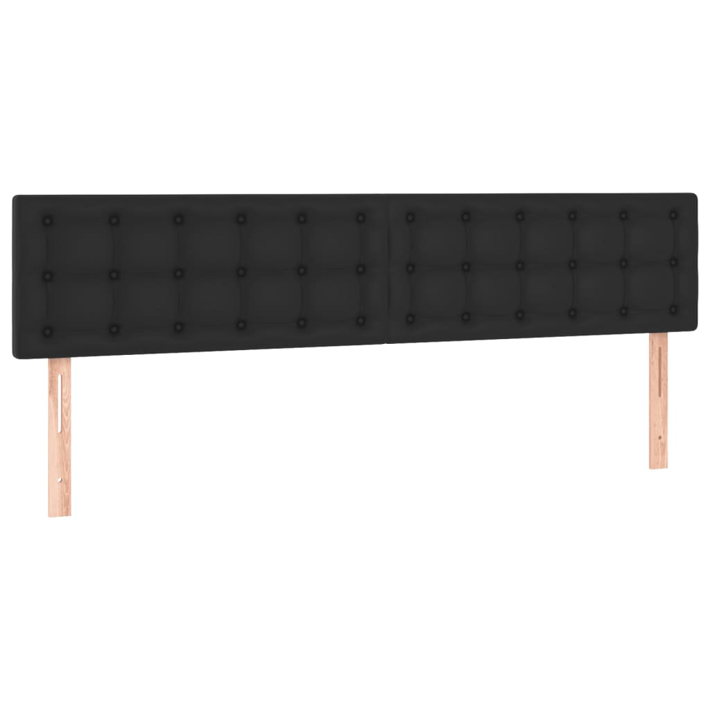 vidaXL Łóżko kontynentalne z materacem i LED, czarne, 120x190 cm