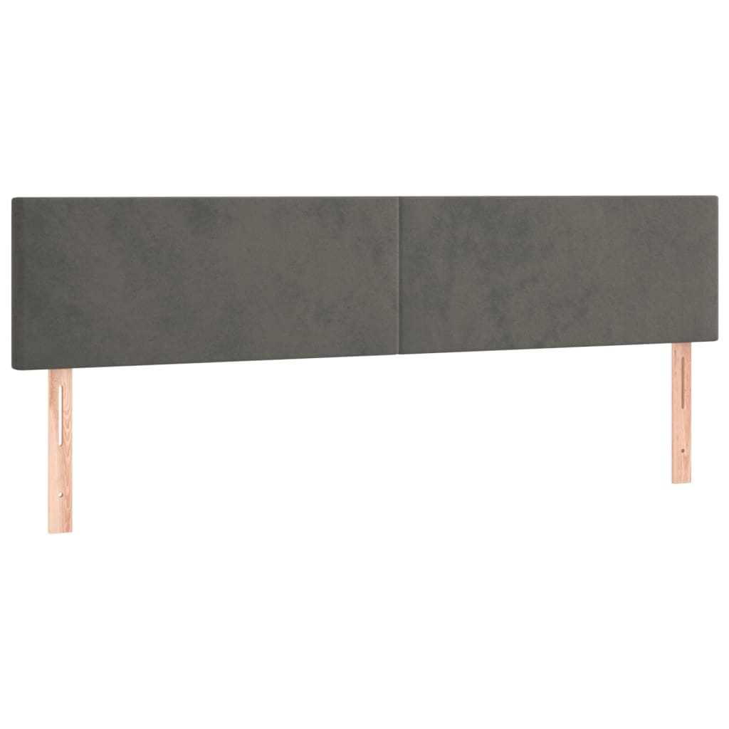 vidaXL Łóżko kontynentalne z materacem i LED, ciemnoszare, 120x190 cm