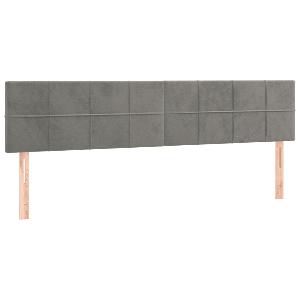 vidaXL Łóżko kontynentalne z materacem i LED, jasnoszare, 120x190 cm
