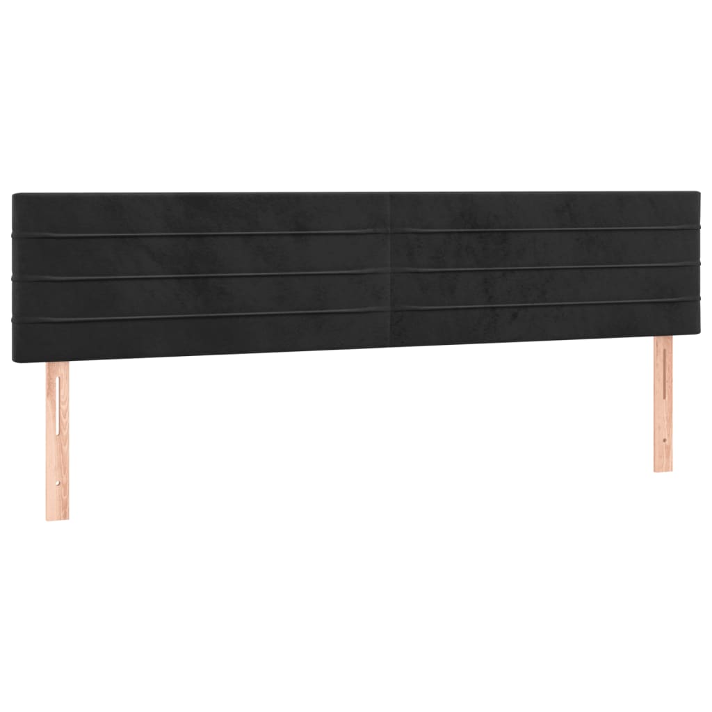 vidaXL Łóżko kontynentalne z materacem i LED, czarne, 120x190 cm