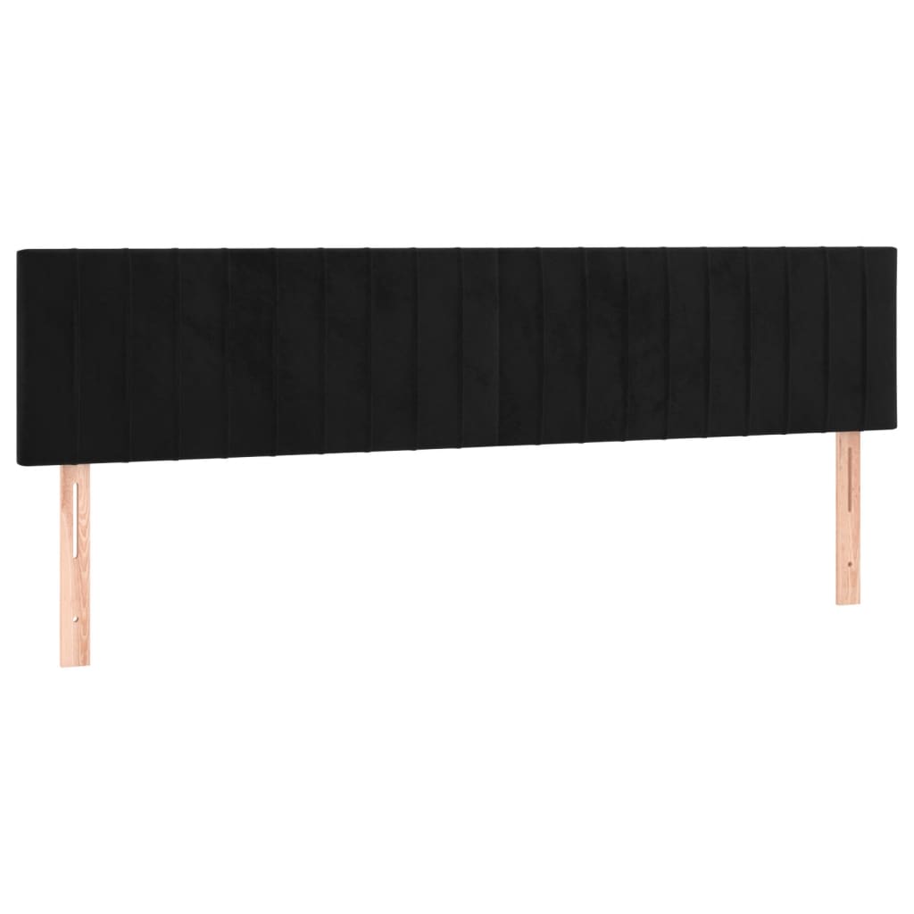 vidaXL Łóżko kontynentalne z materacem i LED, czarne, 120x190 cm