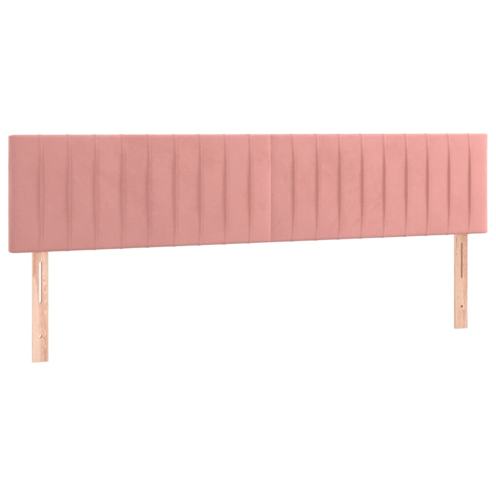 vidaXL Łóżko kontynentalne z materacem i LED, różowe, 120x190 cm