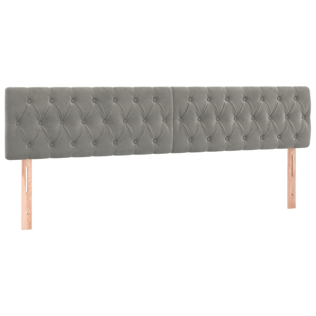 vidaXL Łóżko kontynentalne z materacem i LED, jasnoszare, 120x190 cm