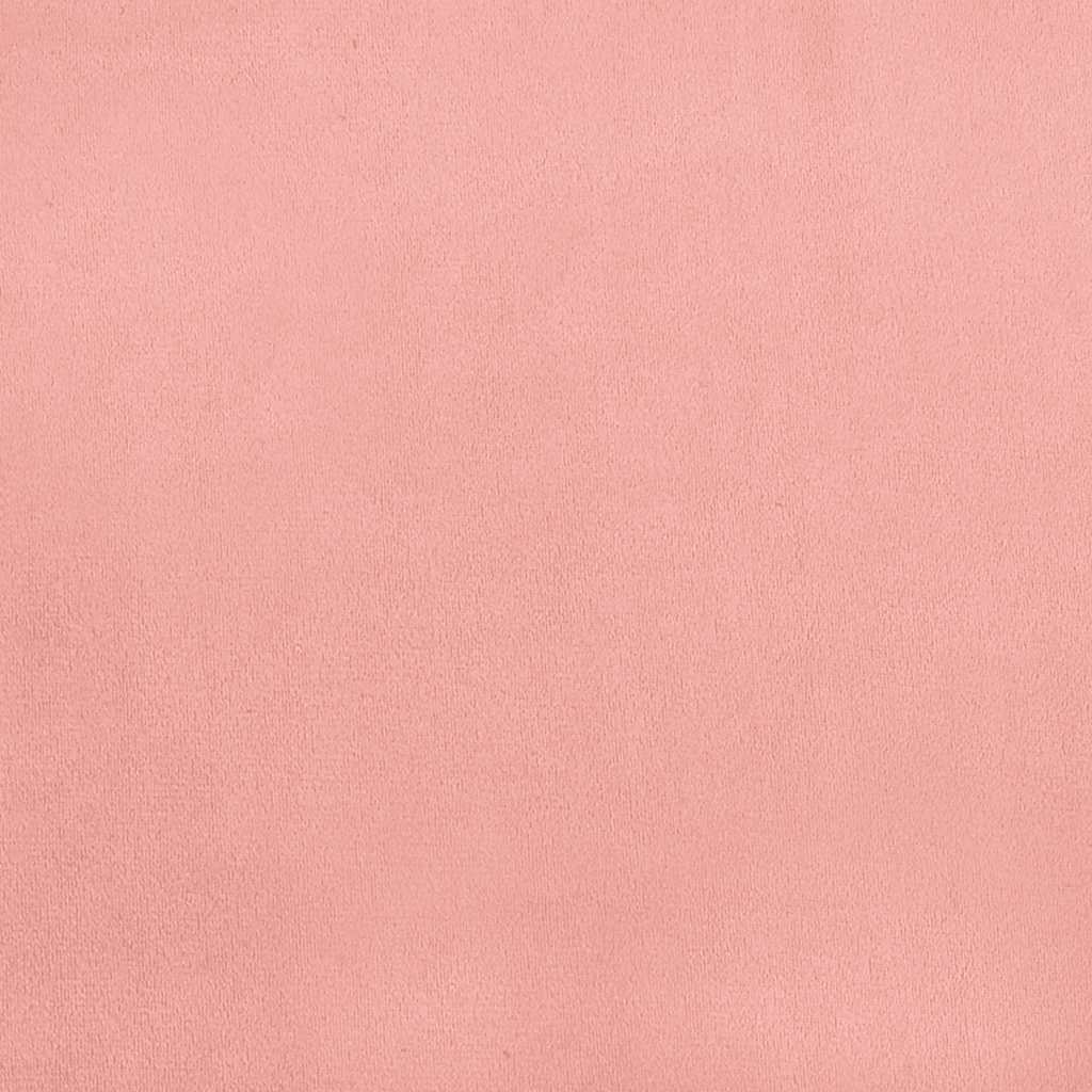 vidaXL Łóżko kontynentalne z materacem i LED, róż, 120x190 cm, aksamit