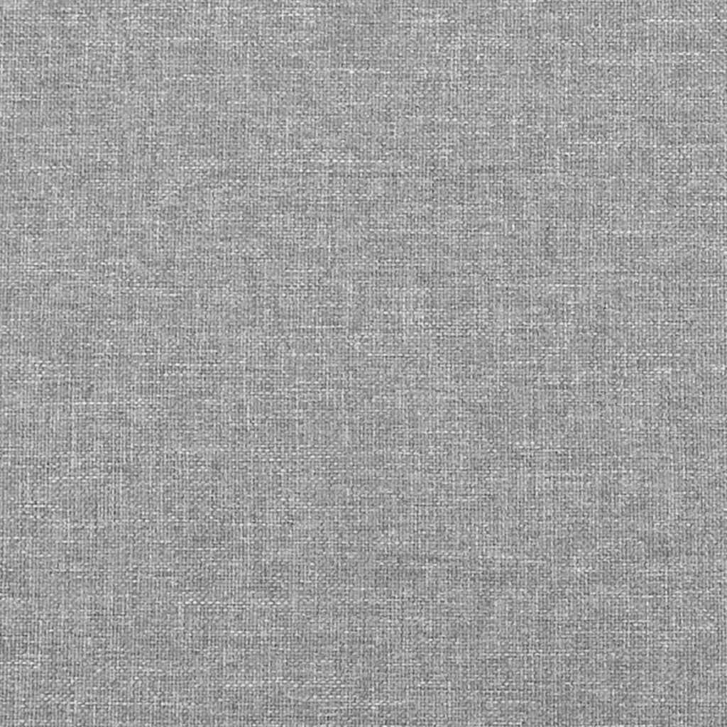 vidaXL Łóżko kontynentalne z materacem, jasnoszare, 120x190 cm tkanina