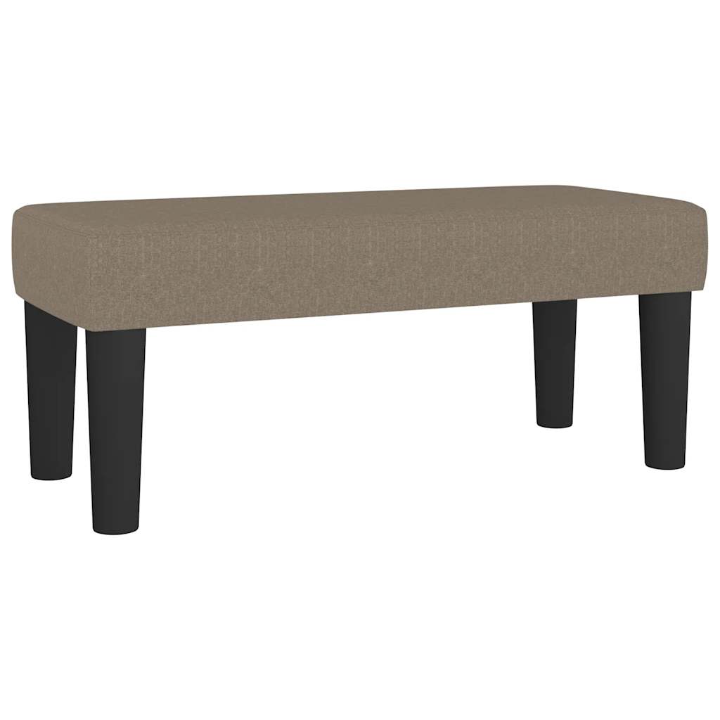 vidaXL Łóżko kontynentalne z materacem, taupe, 120x190 cm, tkanina