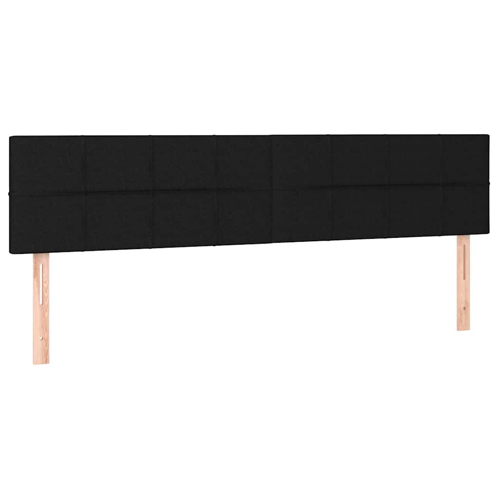 vidaXL Łóżko kontynentalne z materacem, czarne, 120x190 cm, tkanina