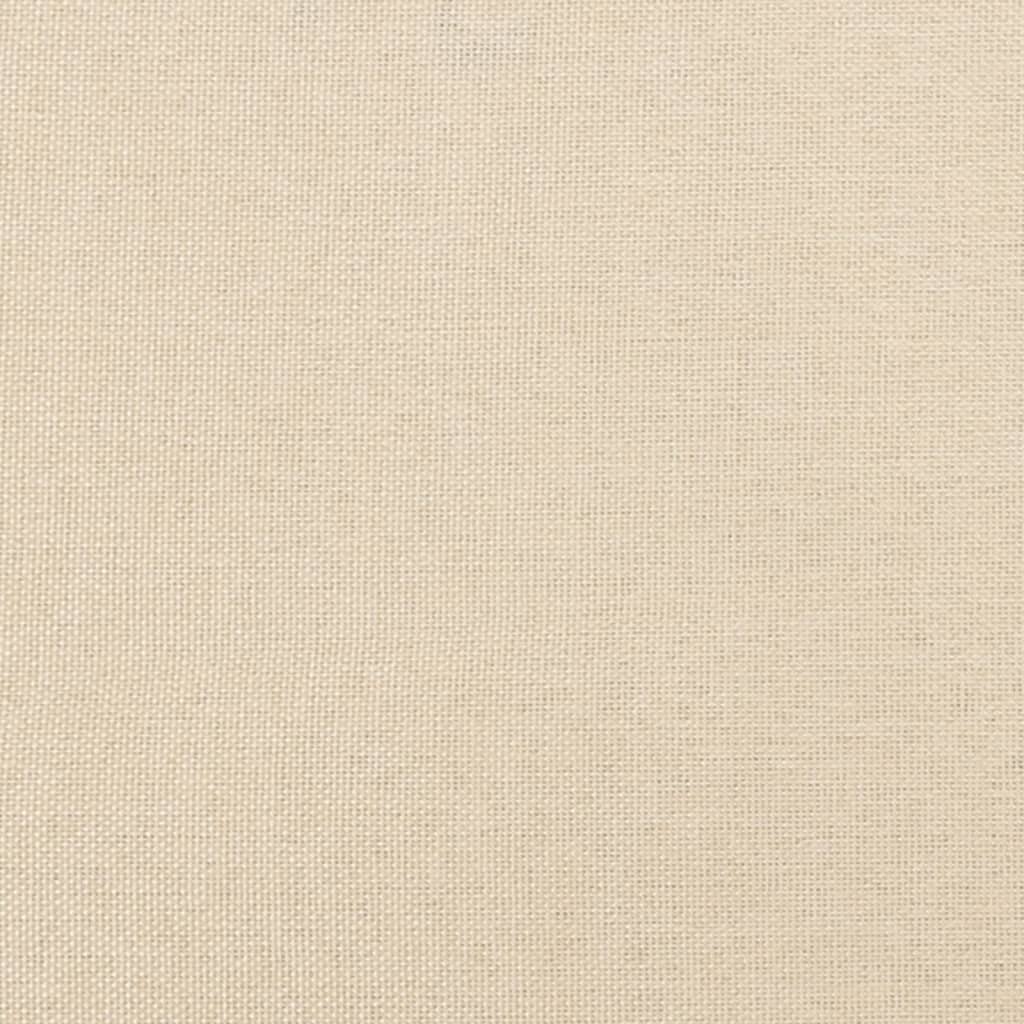 vidaXL Łóżko kontynentalne z materacem, kremowe, 120x190 cm, tkanina