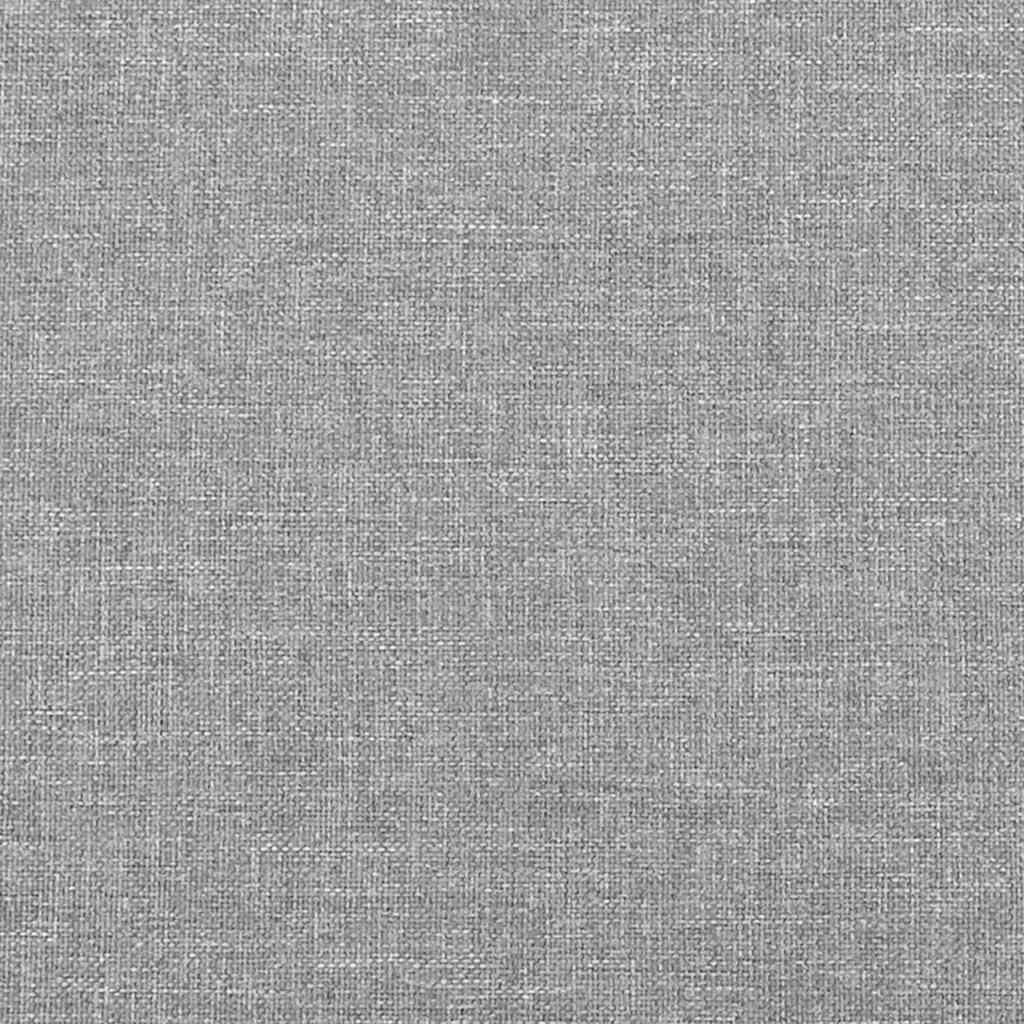 vidaXL Łóżko kontynentalne z materacem, jasnoszare, 120x190 cm tkanina