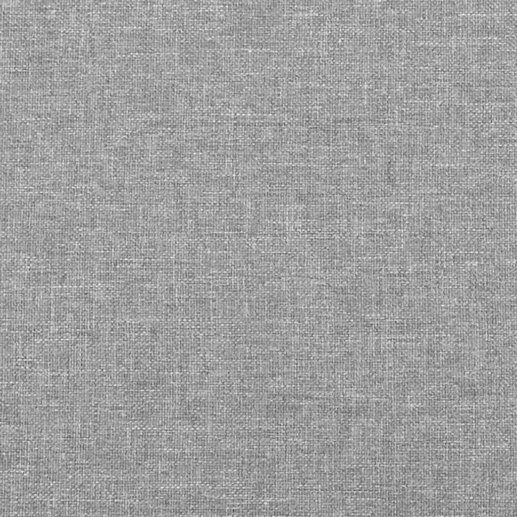 vidaXL Łóżko kontynentalne z materacem, jasnoszare, 120x190 cm tkanina