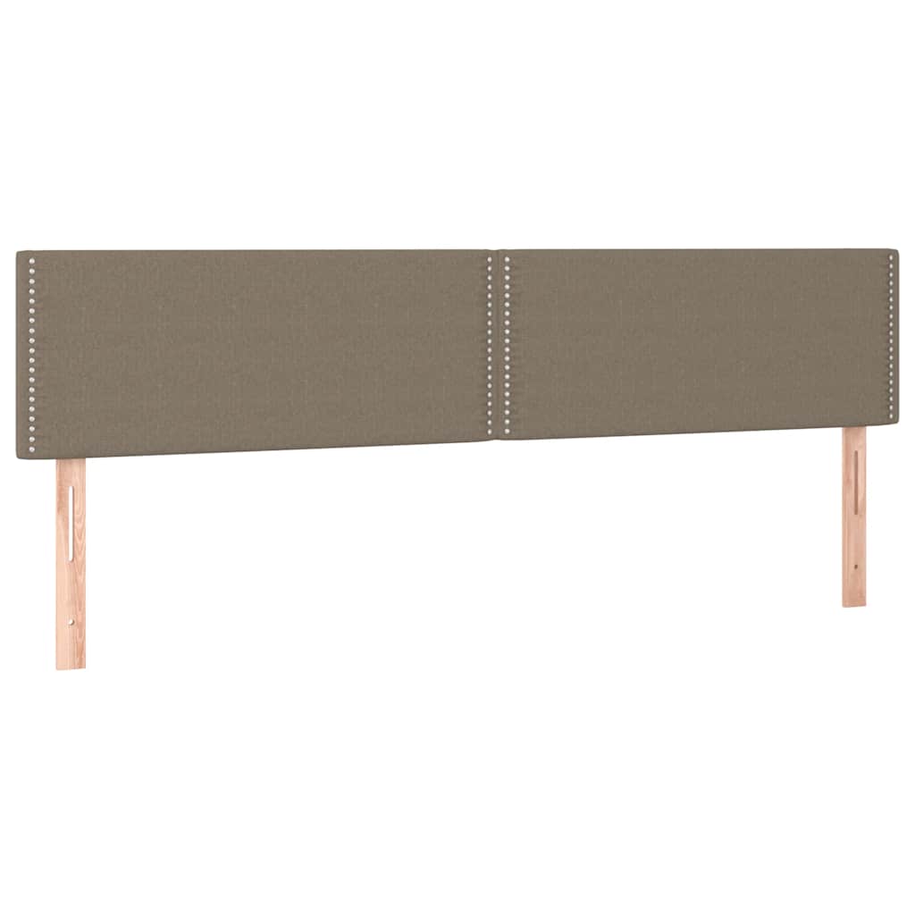 vidaXL Łóżko kontynentalne z materacem, taupe, 120x190 cm, tkanina