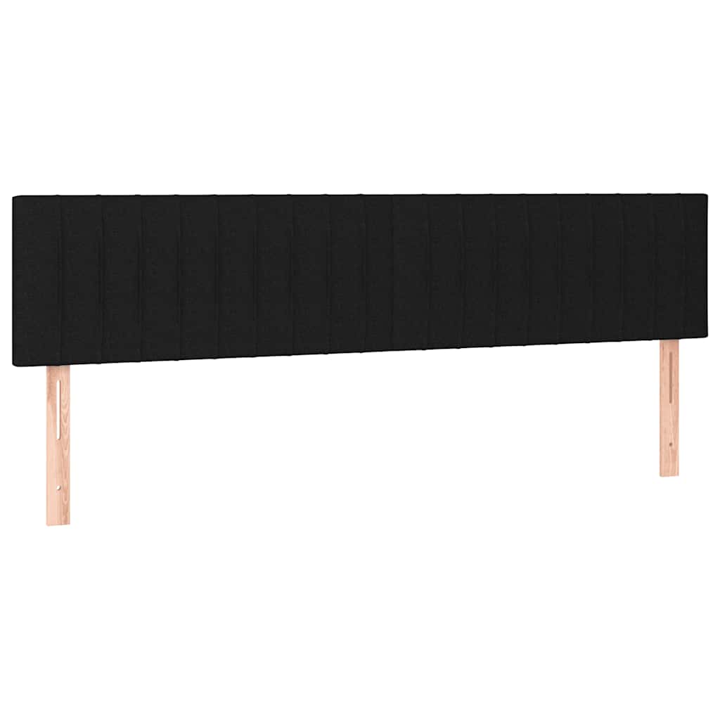vidaXL Łóżko kontynentalne z materacem, czarne, 120x190 cm, tkanina