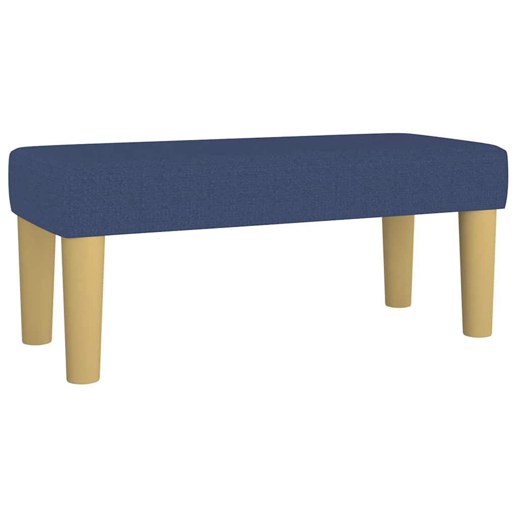 vidaXL Łóżko kontynentalne z materacem, niebieskie, 120x190cm, tkanina