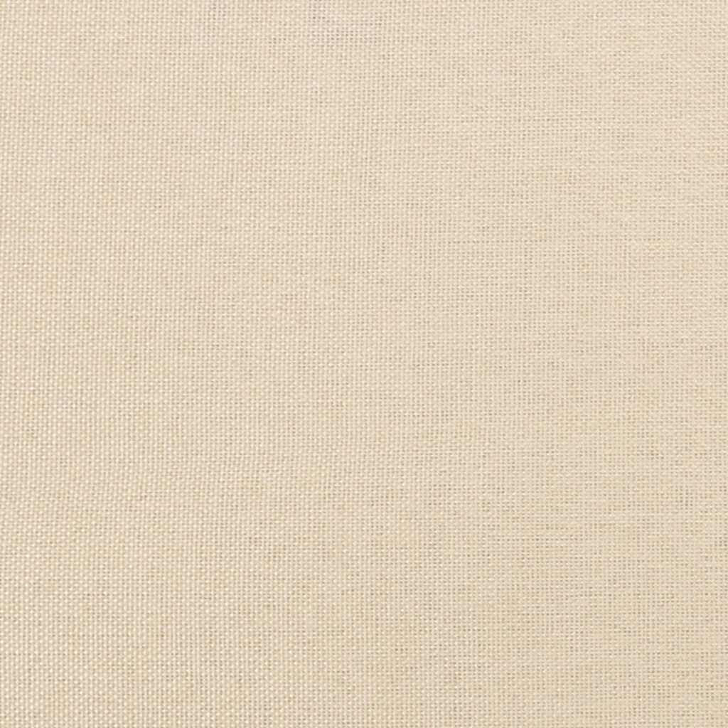 vidaXL Łóżko kontynentalne z materacem, kremowe, 120x190 cm, tkanina