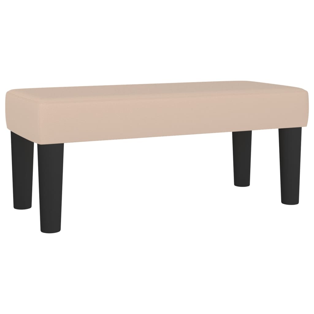 vidaXL Łóżko kontynentalne z materacem, cappuccino, 120x190cm ekoskóra