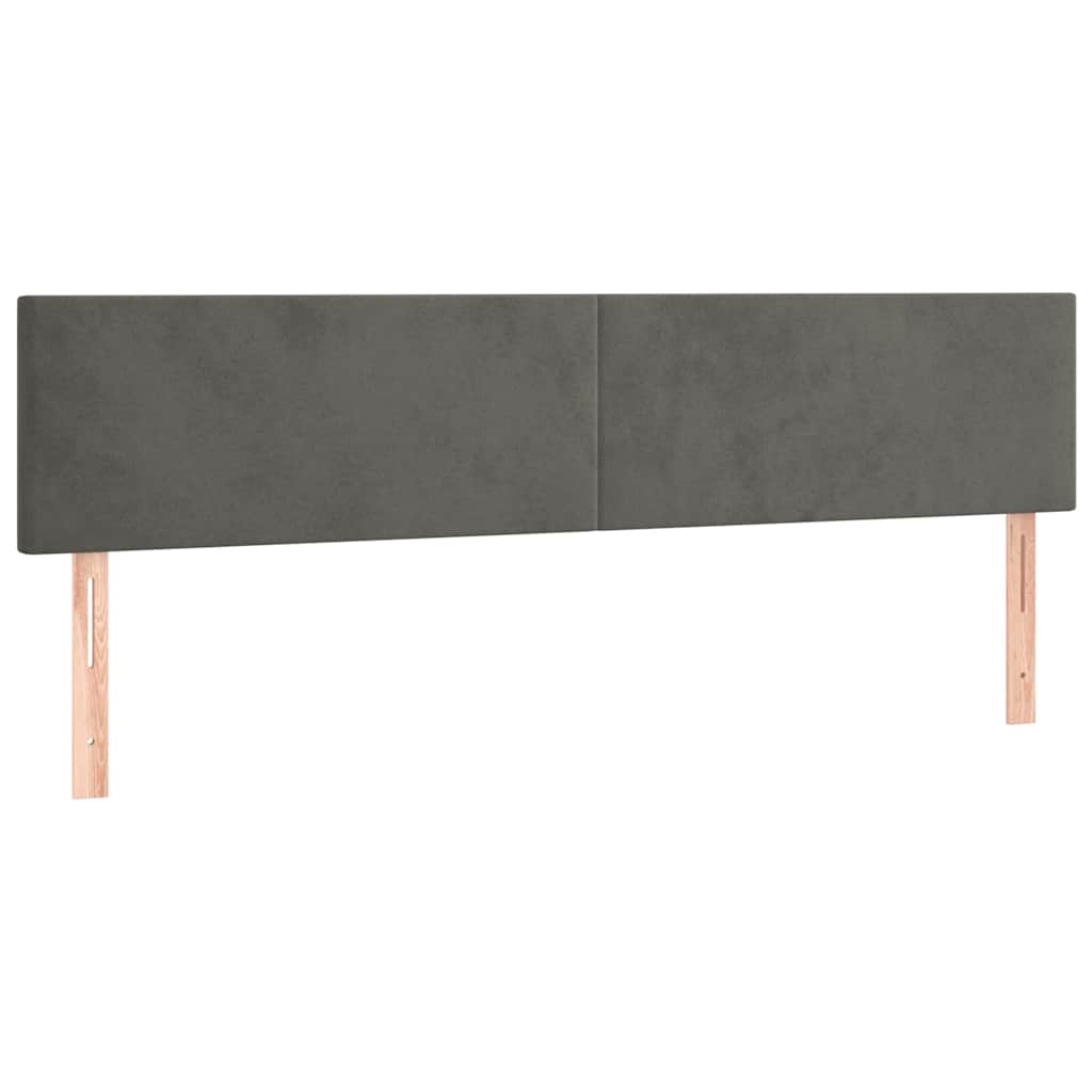 vidaXL Łóżko kontynentalne z materacem, ciemnoszare, 120x190cm aksamit
