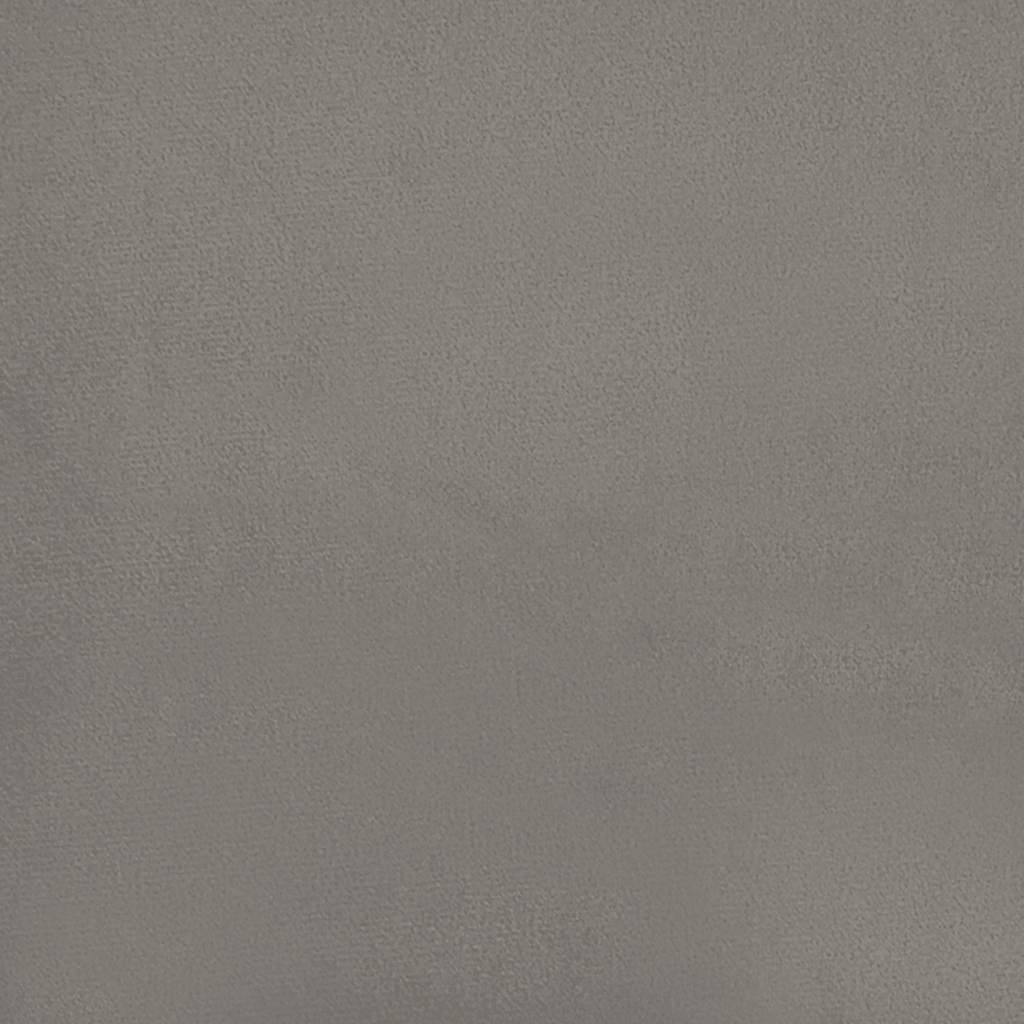 vidaXL Łóżko kontynentalne z materacem, jasnoszare, 120x190cm, aksamit