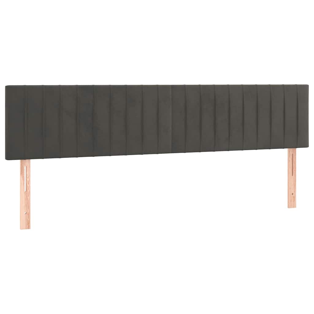 vidaXL Łóżko kontynentalne z materacem, ciemnoszare, 120x190cm aksamit